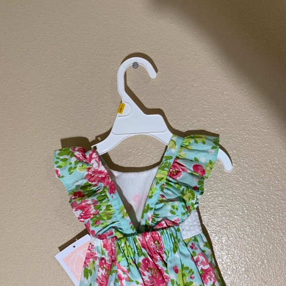 NWT Bonnie Baby Sleeveless Floral Romper - Picture 7 of 8